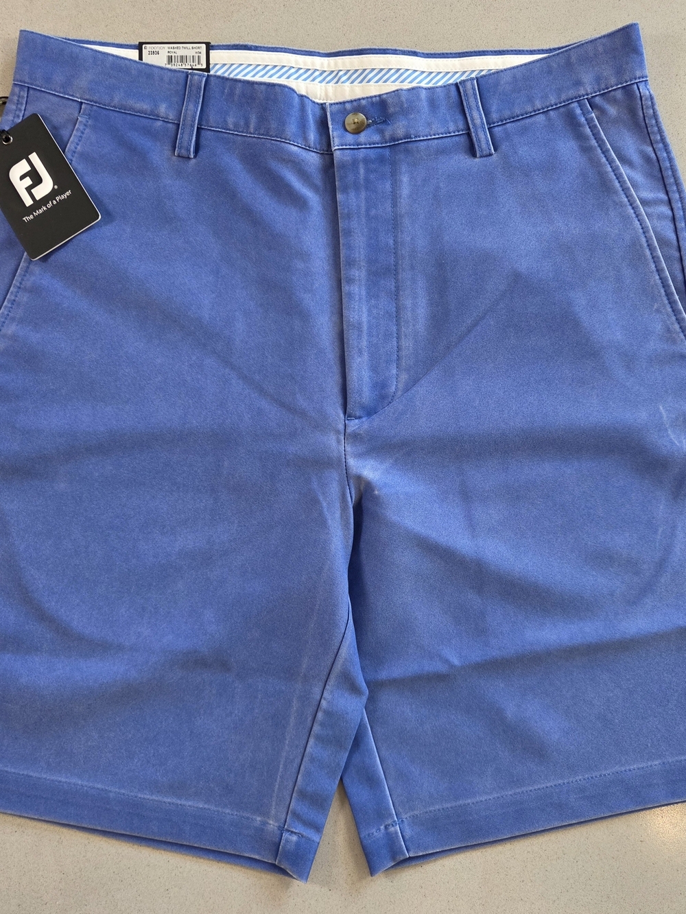 FootJoy Men’s Washed Twill Blue Performance Golf Shorts